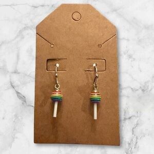 Colorful Striped Lollipop Earrings